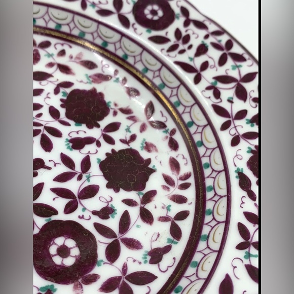 Royal Vienna Floral Soup Plate  1744-1749 ? Bindenschild Red Shield Antique - Picture 10 of 11